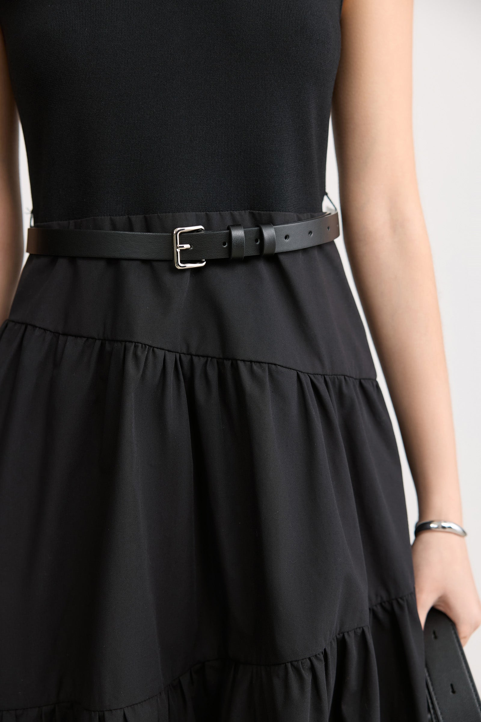 LILY Mixed Media Tiered Dress – LILY EDIT