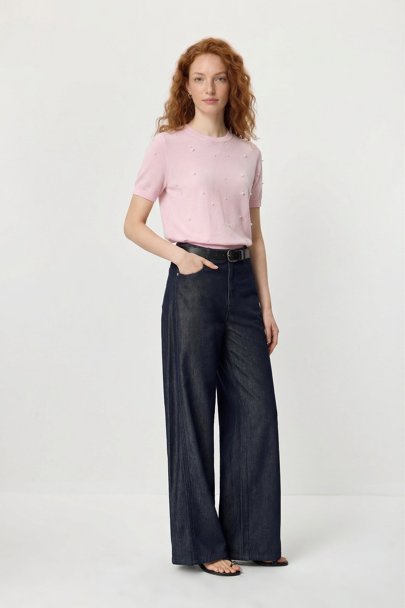 Beaded Knit Tee