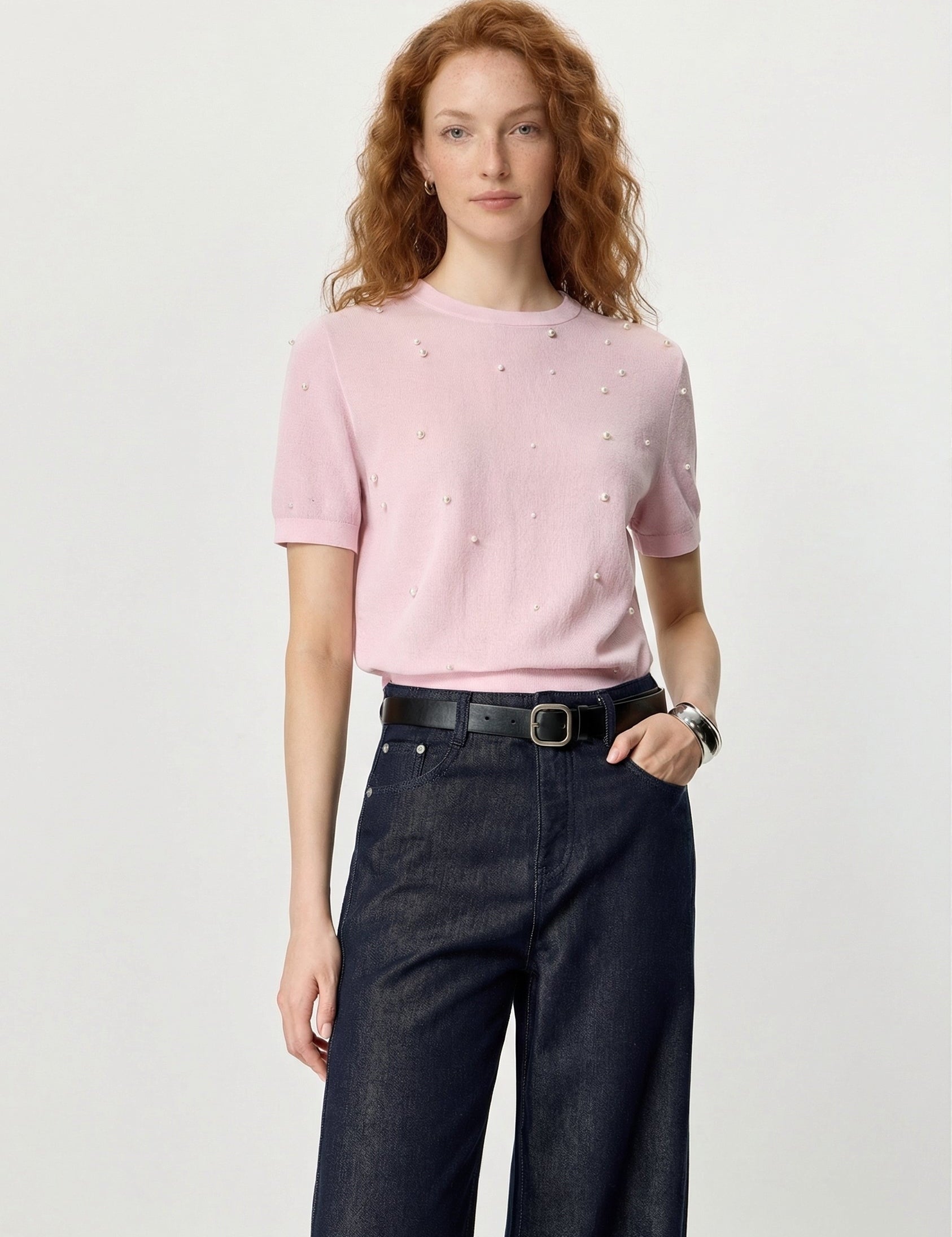 Beaded Knit Tee